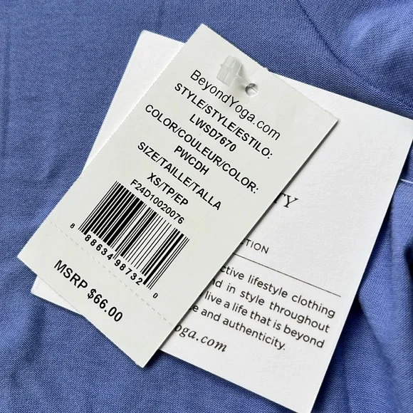 NWT BEYOND YOGA featherweight On the Down Low T-Shirt Soft size XS - Picture 3 of 6